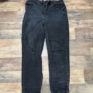 Distressed Black Jeans